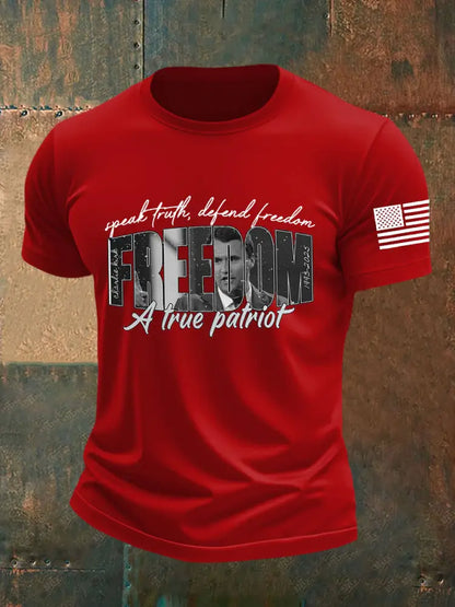 Men’s Freedom Is Not Free R.I.P Charlie Kirk Short Sleeve T-shirt Pure Red / S