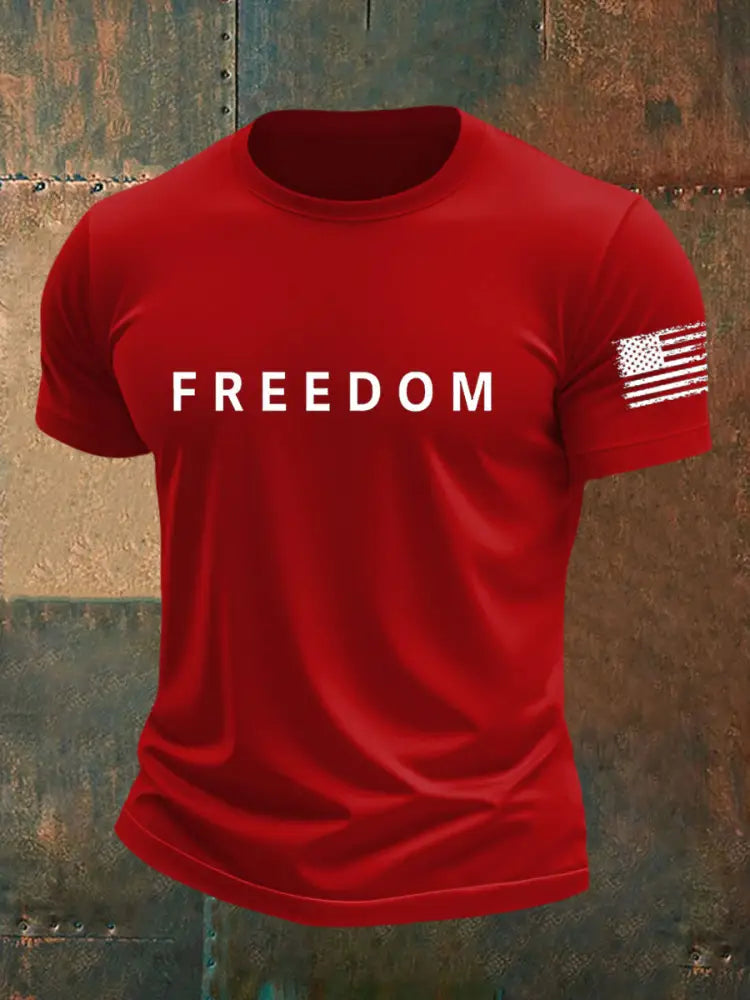 Men’s Freedom Is Not Free R.I.P Charlie Kirk Short Sleeve T-shirt Pure Red / S