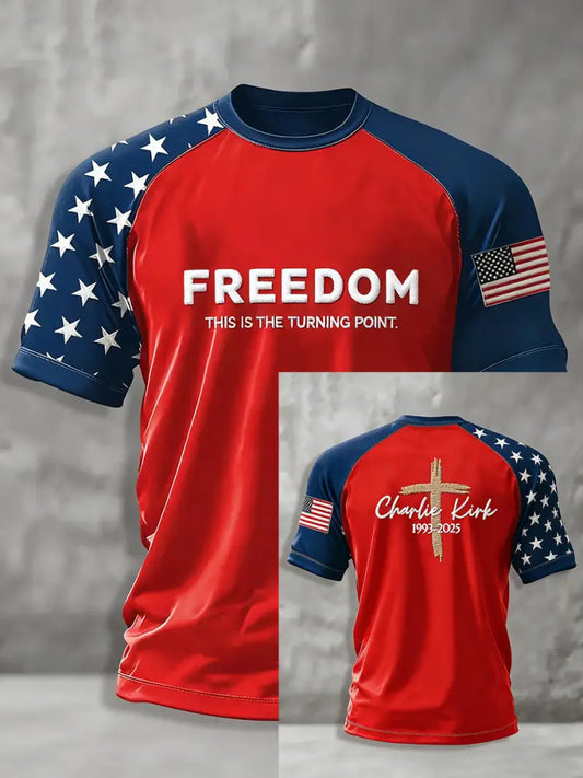 Men’s Freedom Is Not Free R.I.P Charlie Kirk Short Sleeve T-shirt Red / S