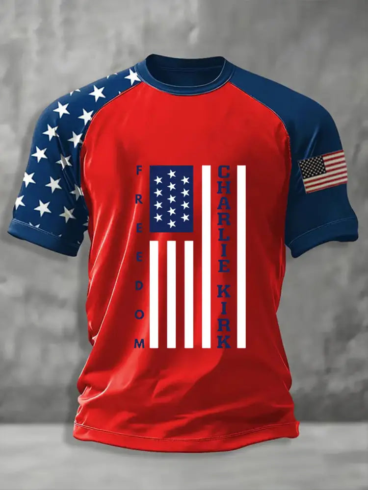 Men’s Freedom Is Not Free R.I.P Charlie Kirk Short Sleeve T-shirt Red / S
