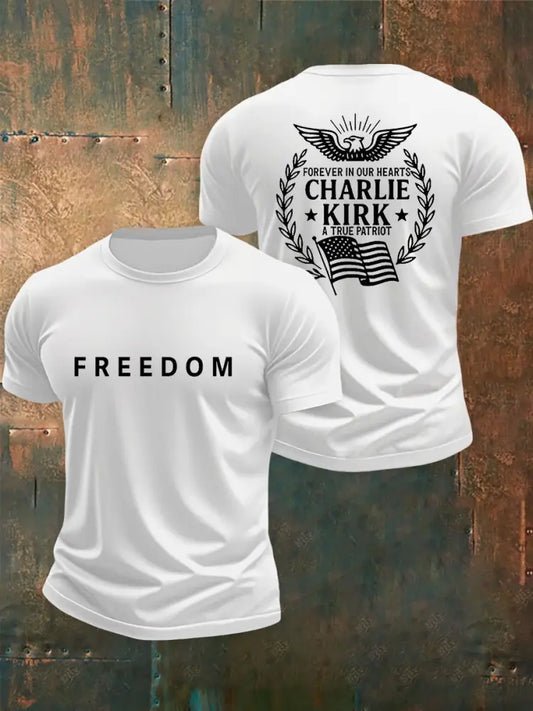 Men’s Freedom Is Not Free R.I.P Charlie Kirk Short Sleeve T-shirt White / S