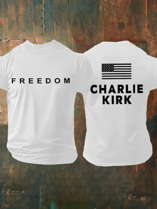 Men’s Freedom Is Not Free R.I.P Charlie Kirk Short Sleeve T-shirt White / S