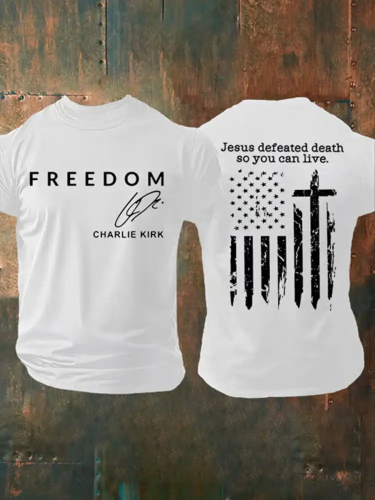 Men’s Freedom Is Not Free R.I.P Charlie Kirk Short Sleeve T-shirt White / S