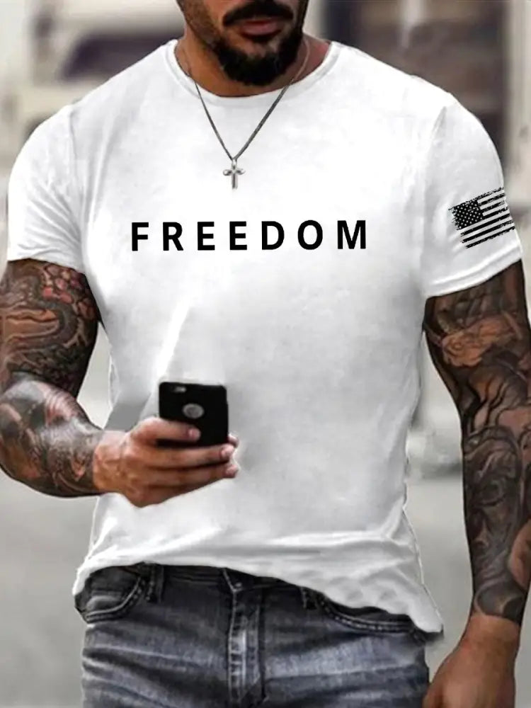 Men’s Freedom Is Not Free R.I.P Charlie Kirk Short Sleeve T-shirt White / S