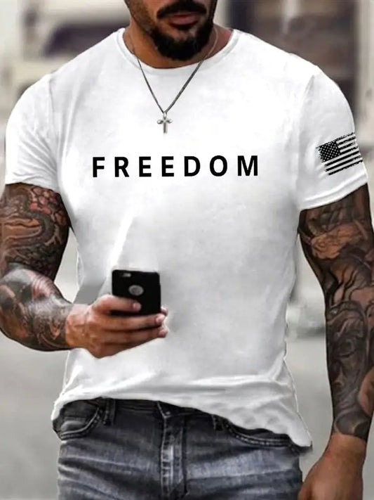 Men’s Freedom Is Not Free R.I.P Charlie Kirk Short Sleeve T-shirt White / S