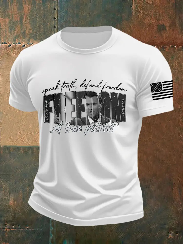 Men’s Freedom Is Not Free R.I.P Charlie Kirk Short Sleeve T-shirt White / S