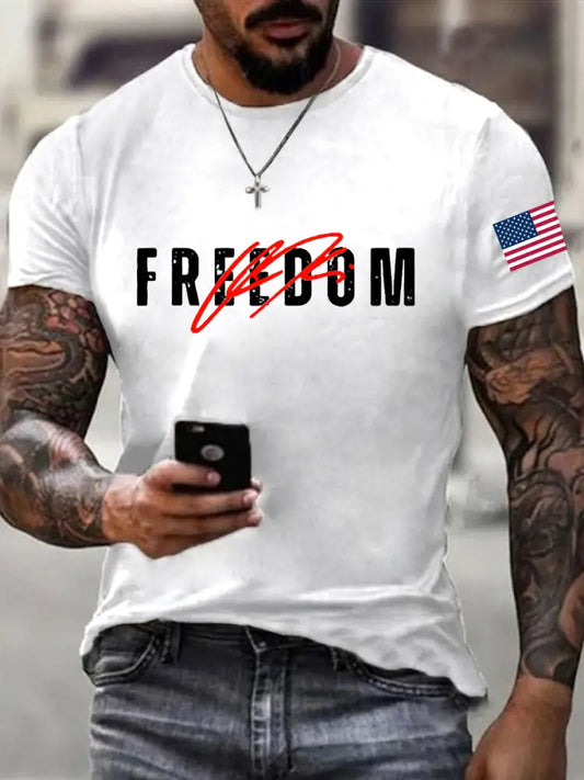 Men’s Freedom Is Not Free R.I.P Charlie Kirk Short Sleeve T-shirt White / S
