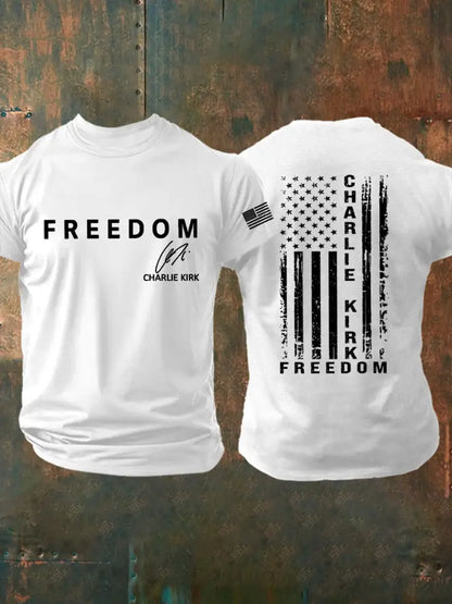 Men’s Freedom Is Not Free R.I.P Charlie Kirk Short Sleeve T-shirt White / S