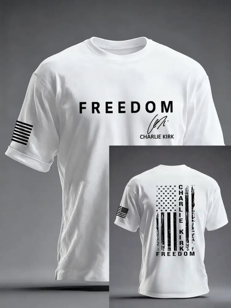 Men’s Freedom Is Not Free R.I.P Charlie Kirk Short Sleeve T-shirt White / S