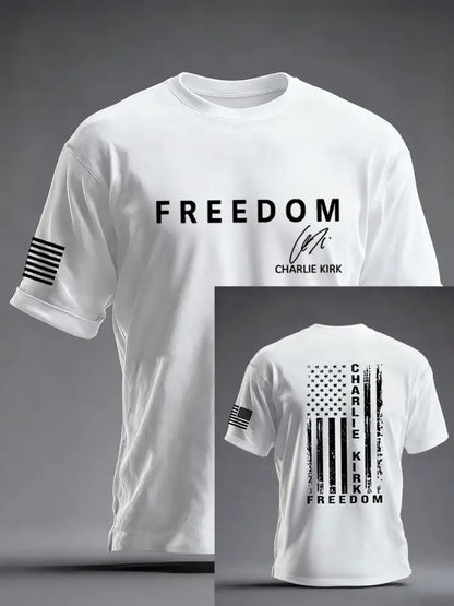 Men’s Freedom Is Not Free R.I.P Charlie Kirk Short Sleeve T-shirt White / S