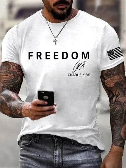Men’s Freedom Is Not Free R.I.P Charlie Kirk Short Sleeve T-shirt White / S