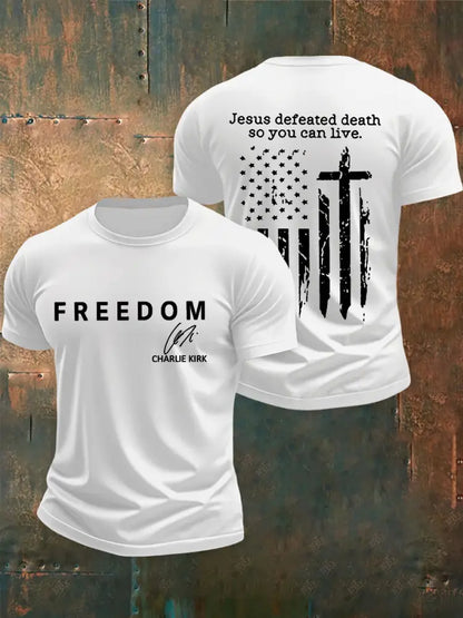 Men’s Freedom Is Not Free R.I.P Charlie Kirk Short Sleeve T-shirt White / S
