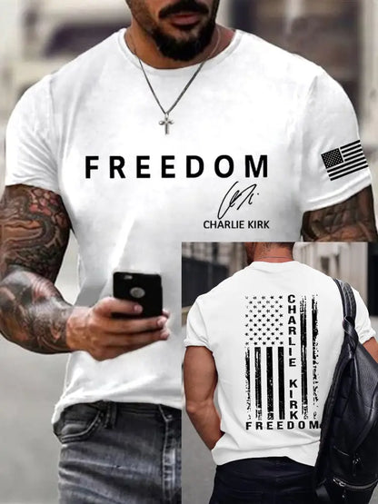 Men’s Freedom Is Not Free R.I.P Charlie Kirk Short Sleeve T-shirt White / S