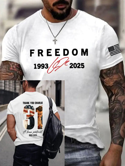 Men’s Freedom Is Not Free R.I.P Charlie Kirk Short Sleeve T-shirt White / S