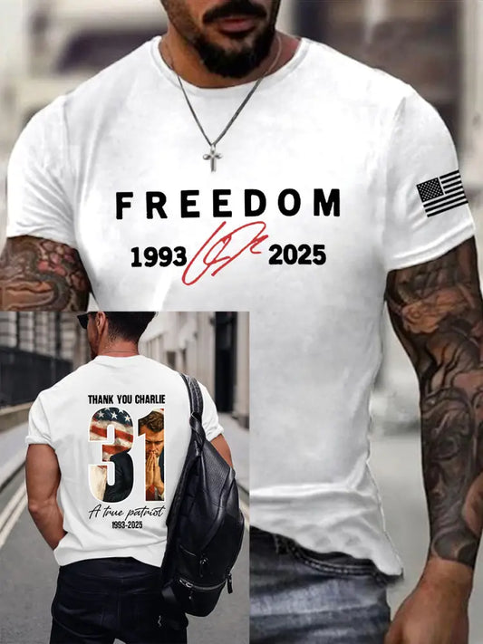 Men’s Freedom Is Not Free R.I.P Charlie Kirk Short Sleeve T-shirt White / S