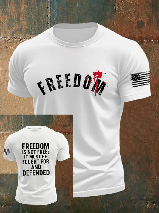 Men’s Freedom Is Not Free R.I.P Charlie Kirk Short Sleeve T-shirt White / S