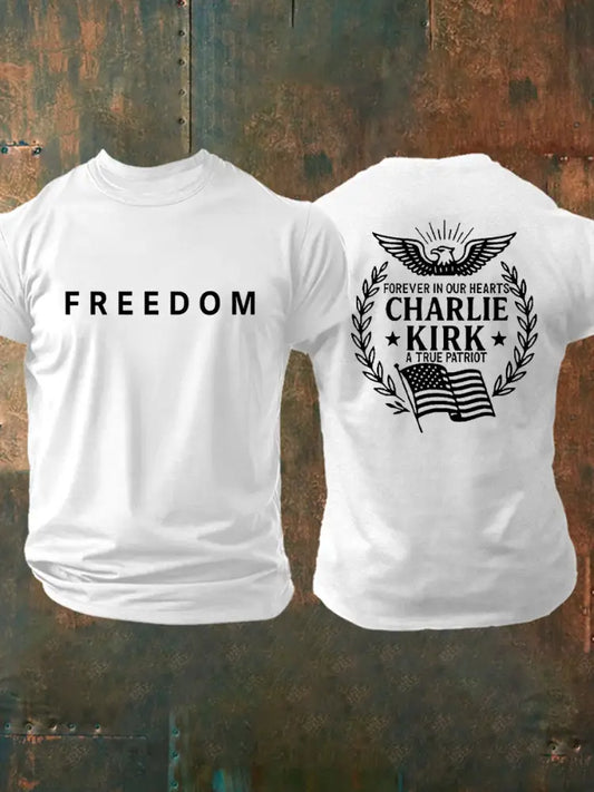 Men’s Freedom Is Not Free R.I.P Charlie Kirk Short Sleeve T-shirt White / S