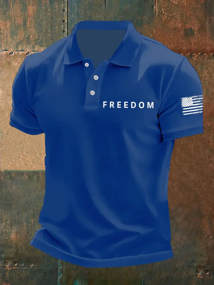 Men’s Freedom Is Not Free R.I.P Charlie Kirk Short Sleeve Top Blue / S