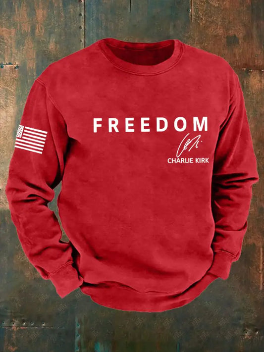 Men’s Freedom Is Not Free R.I.P Charlie Kirk Sweater Red / S