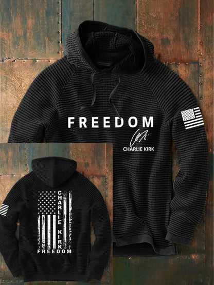Men’s Freedom Is Not Free R.I.P Charlie Kirk Sweatshirt Hoodie Black / S
