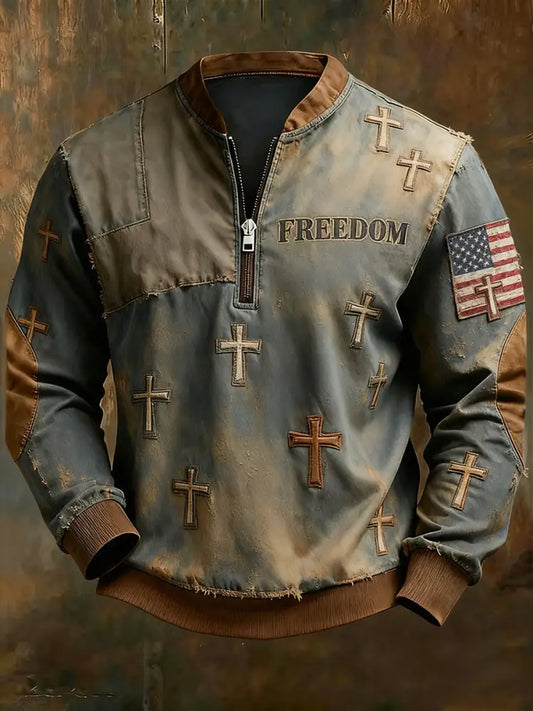 Men’s Freedom Is Not Free R.I.P Charlie Kirk Sweatshirt Light Blue / S