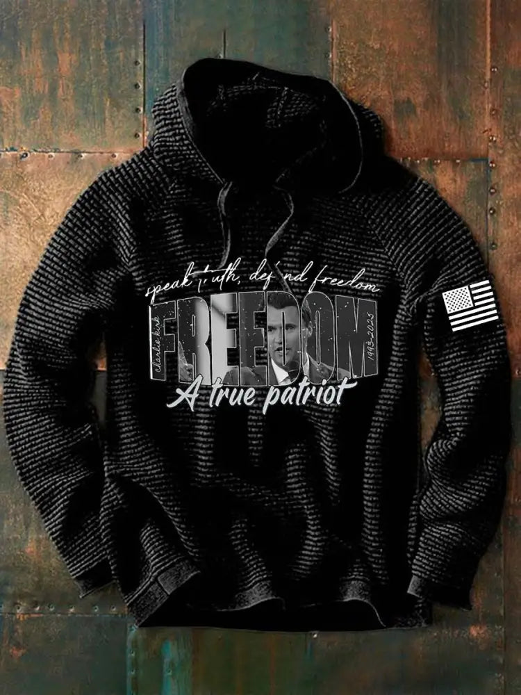 Men’S Freedom Is Not Free This is the Turning Point R.I.P Charlie Kirk Long Sleeve Hoodie Black / S