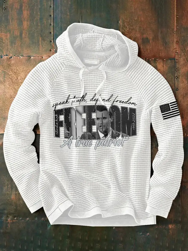 Men’S Freedom Is Not Free This is the Turning Point R.I.P Charlie Kirk Long Sleeve Hoodie White / S