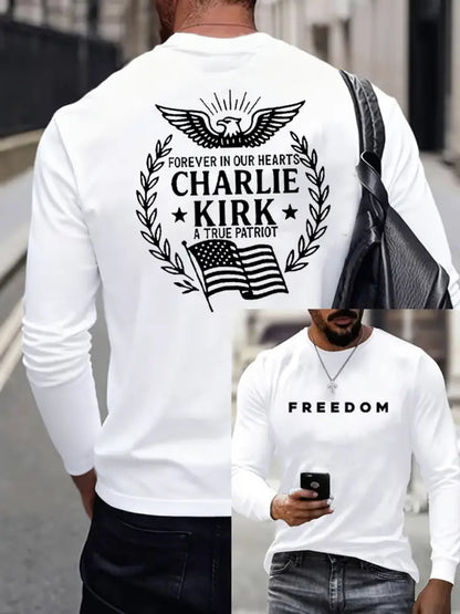 Men’S Freedom Is Not Free This is the Turning Point R.I.P Charlie Kirk Long Sleeve T-shirt White / S