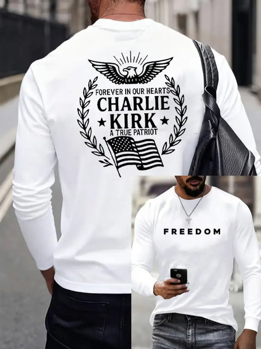 Men’S Freedom Is Not Free This is the Turning Point R.I.P Charlie Kirk Long Sleeve T-shirt White / S
