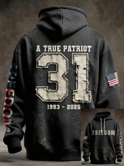 Men’s Freedom Patriot Printed Hoodie Black / S