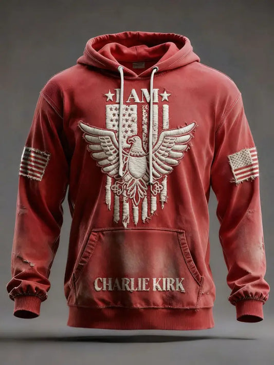 Men’s Freedom Patriot Printed Hoodie Red / S