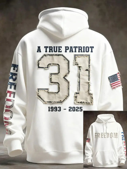 Men’s Freedom Patriot Printed Hoodie White / S