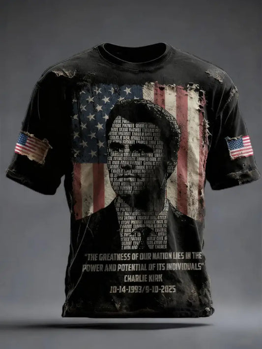 Men’s Freedom Patriot Printed T-shirt Black / S