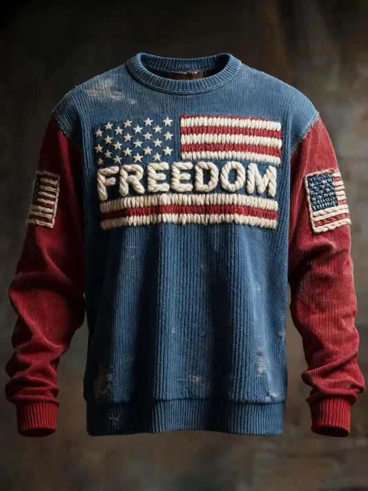 Men’s Freedom Printed Casual T-shirt As picture / S