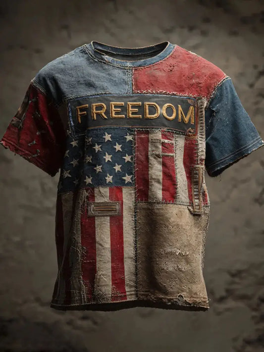 Men’s Freedom Printed Casual T-shirt As picture / S