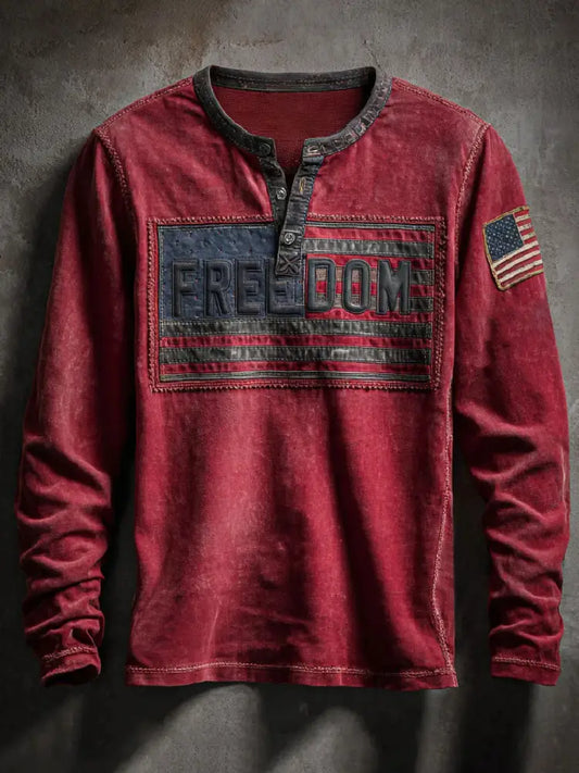 Men’s Freedom Printed Casual T-shirt As picture / S