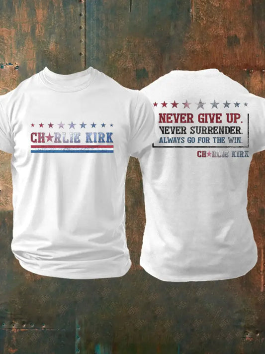 Men’s Freedom Printed Casual T-shirt White / S