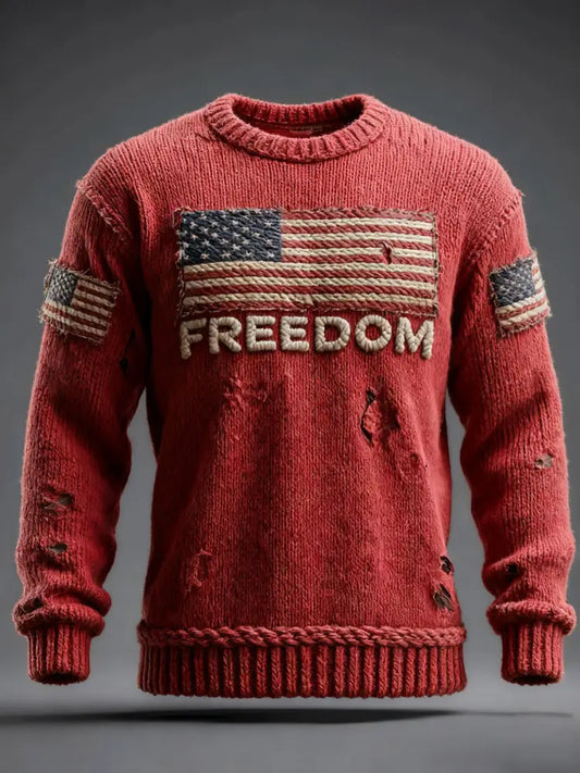 Men’s Freedom Printed Casual Top Red / S