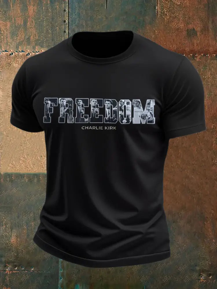 Men’s Freedom Printed T-shirt Black / S