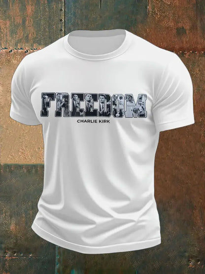 Men’s Freedom Printed T-shirt White / S