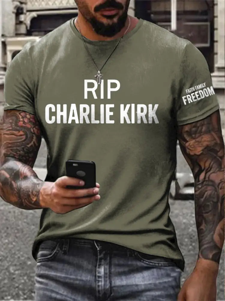 Men’s Freedom Rip Printed T-shirt Army Green / S