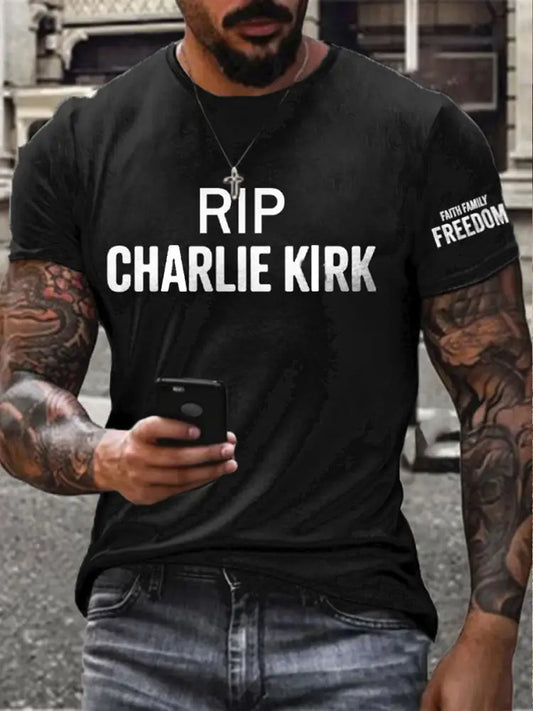 Men’s Freedom Rip Printed T-shirt Black / S