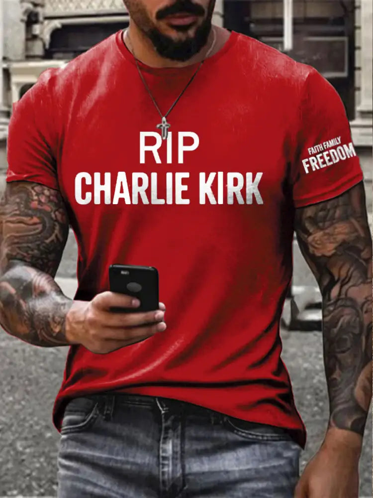 Men’s Freedom Rip Printed T-shirt Pure Red / S