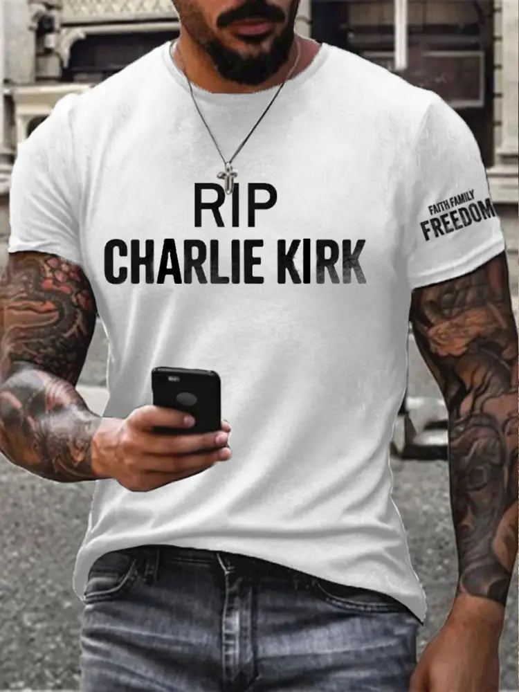 Men’s Freedom Rip Printed T-shirt White / S