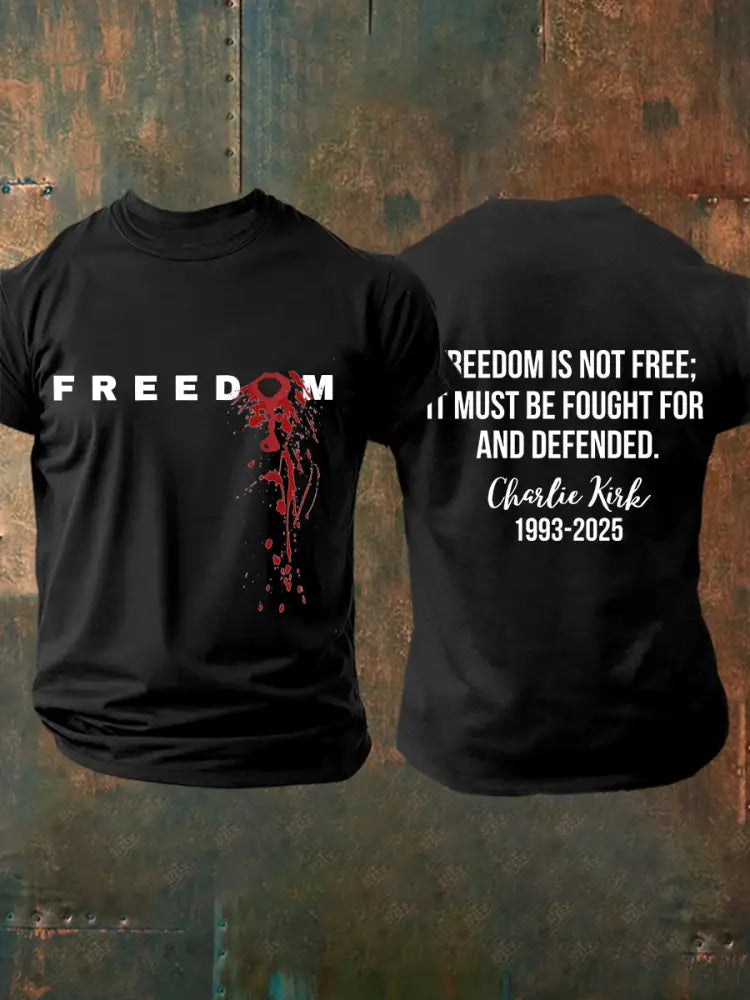 Men’s freedom t-shirt Black / S
