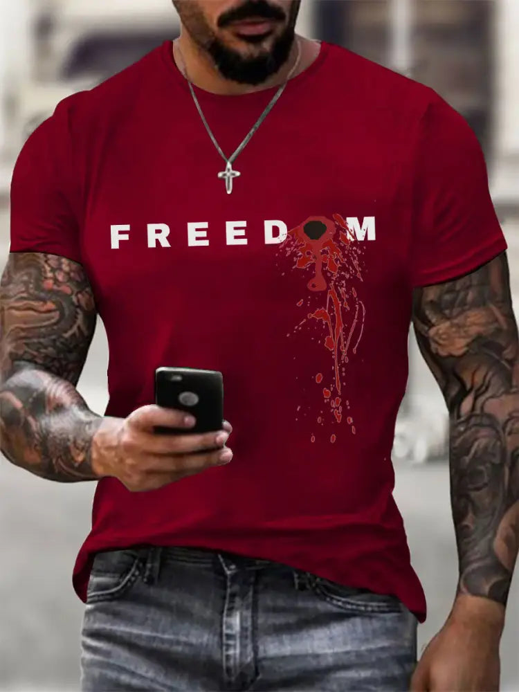 Men’s FREEDOM T-shirt Deep Red / S