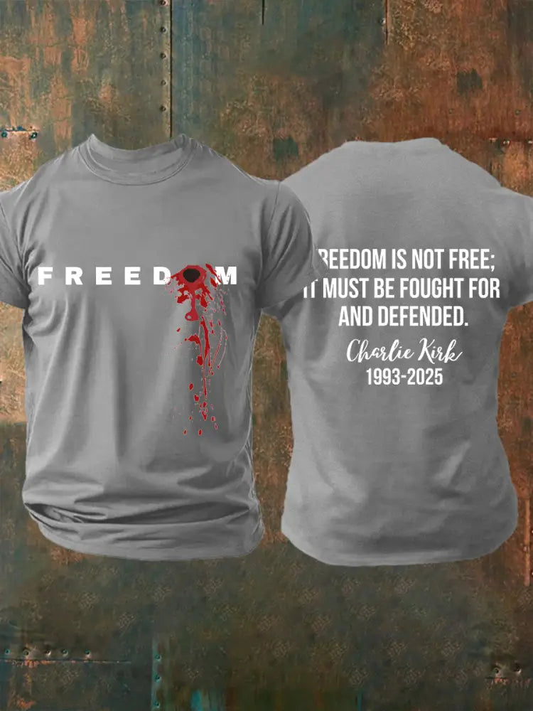 Men’s freedom t-shirt Light Gray / S