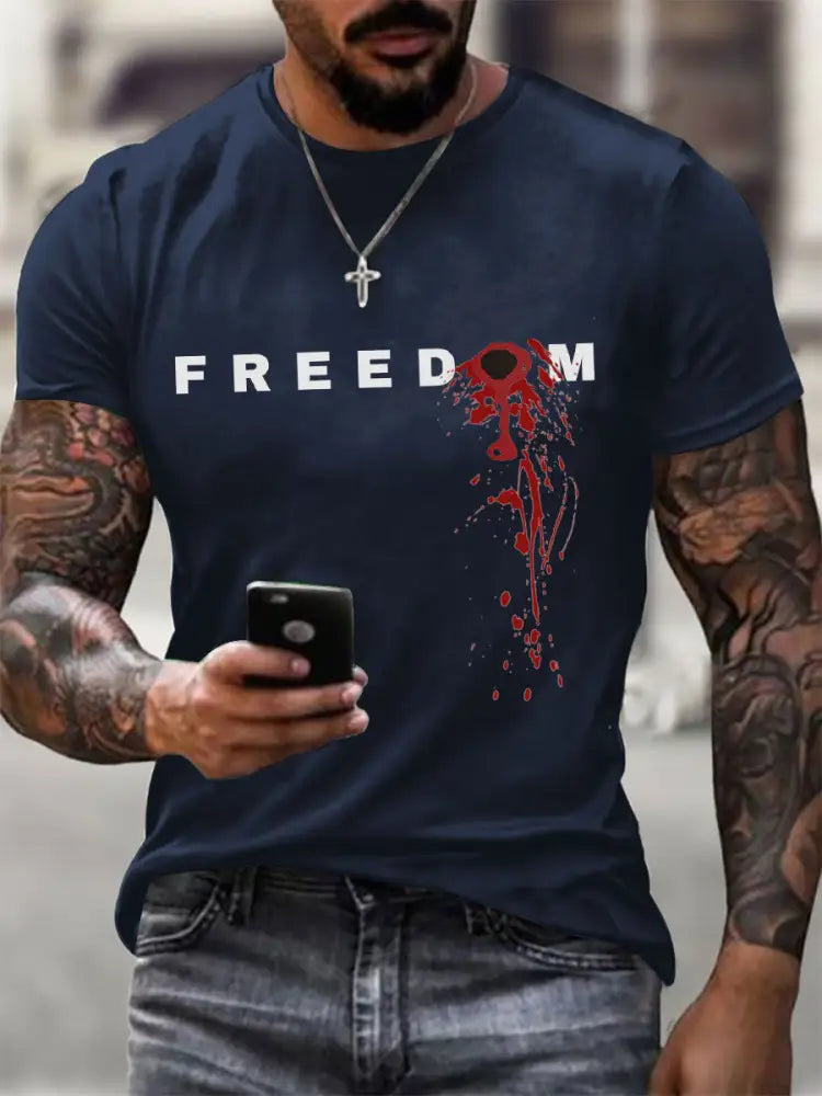 Men’s FREEDOM T-shirt Navy Blue / S