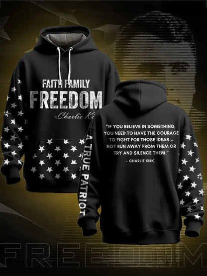 Men’s Freedom True Patriot Charlie Printed Hoodie Black / S