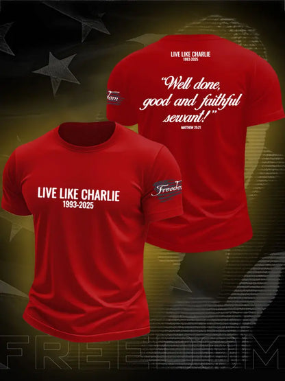 Men’s Freedom True Patriot Charlie Printed T-shirt Pure Red / S